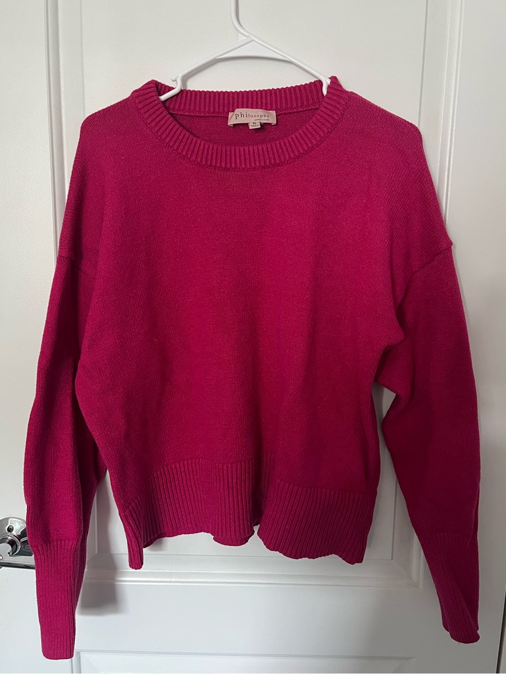 Philosophy Bright Fuchsia Crewneck Sweater - Women